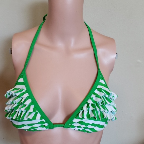 bright green bikini top